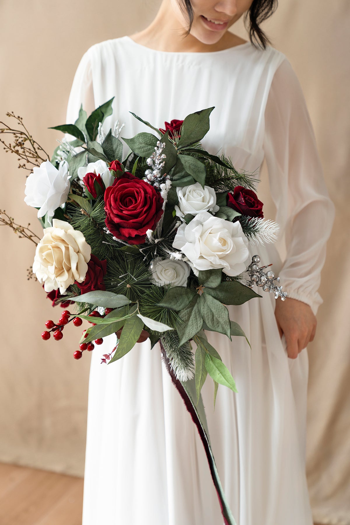 6ft Flower Garland in Moody Burgundy & Black – Ling's Moment